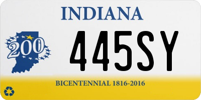 IN license plate 445SY