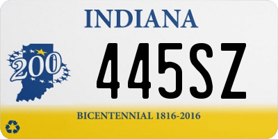 IN license plate 445SZ