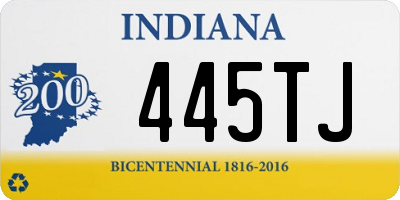 IN license plate 445TJ