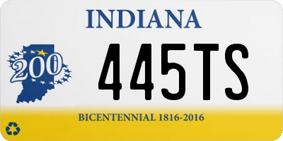 IN license plate 445TS