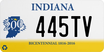 IN license plate 445TV