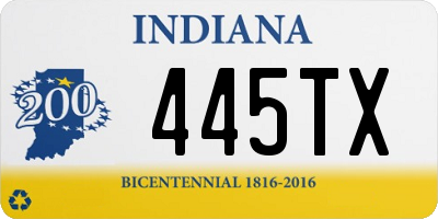 IN license plate 445TX