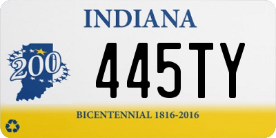 IN license plate 445TY