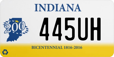 IN license plate 445UH
