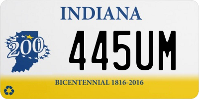 IN license plate 445UM