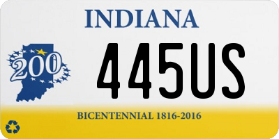 IN license plate 445US