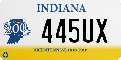 IN license plate 445UX