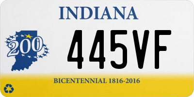 IN license plate 445VF