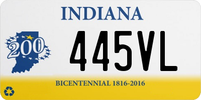 IN license plate 445VL
