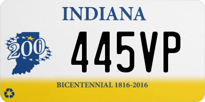 IN license plate 445VP