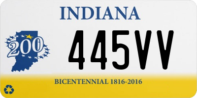 IN license plate 445VV