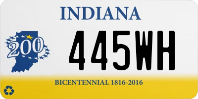 IN license plate 445WH