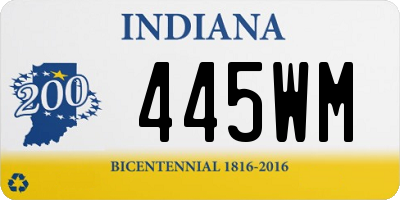 IN license plate 445WM