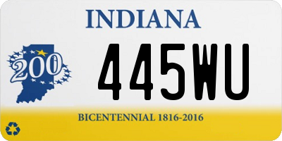 IN license plate 445WU