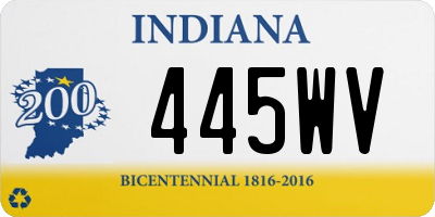 IN license plate 445WV