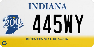 IN license plate 445WY