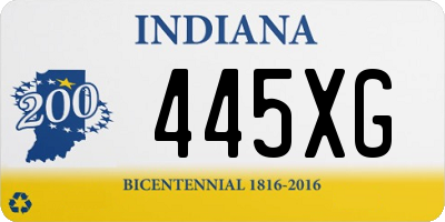 IN license plate 445XG