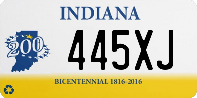 IN license plate 445XJ