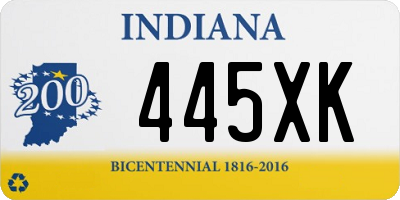 IN license plate 445XK