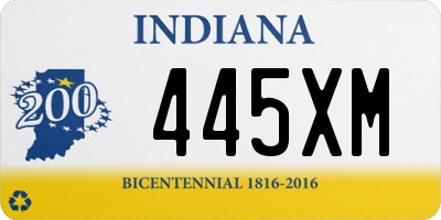 IN license plate 445XM