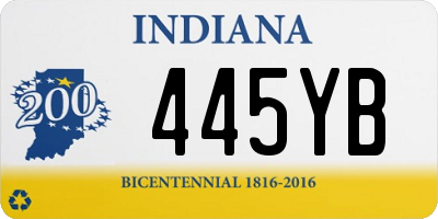 IN license plate 445YB