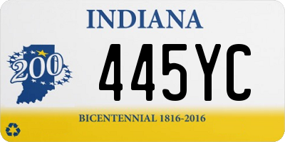 IN license plate 445YC