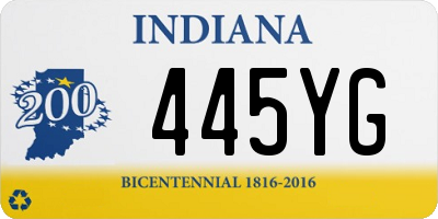 IN license plate 445YG