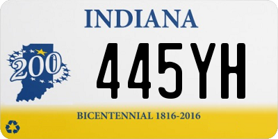 IN license plate 445YH