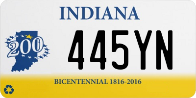 IN license plate 445YN