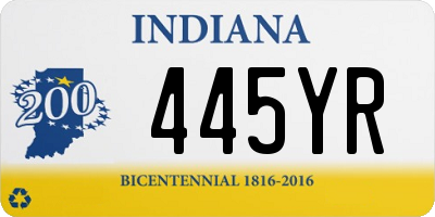 IN license plate 445YR