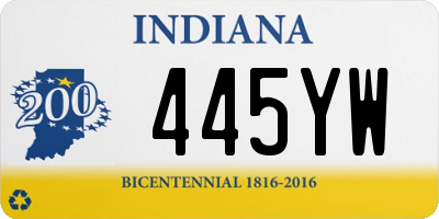 IN license plate 445YW