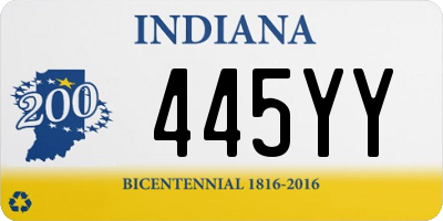 IN license plate 445YY