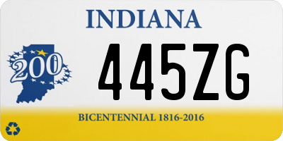 IN license plate 445ZG