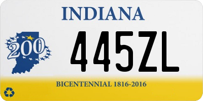 IN license plate 445ZL