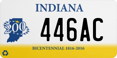 IN license plate 446AC