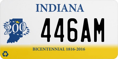 IN license plate 446AM