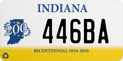 IN license plate 446BA