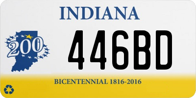 IN license plate 446BD