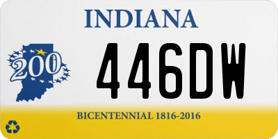 IN license plate 446DW