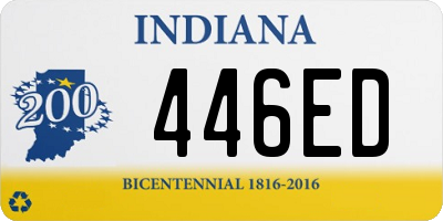 IN license plate 446ED