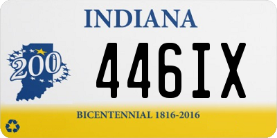 IN license plate 446IX