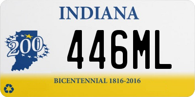 IN license plate 446ML