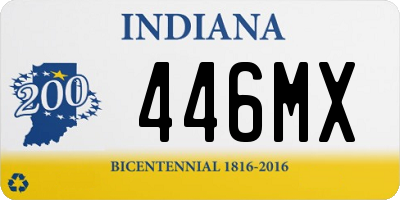 IN license plate 446MX