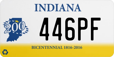 IN license plate 446PF