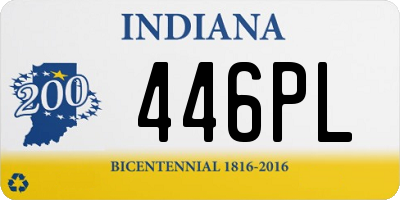 IN license plate 446PL