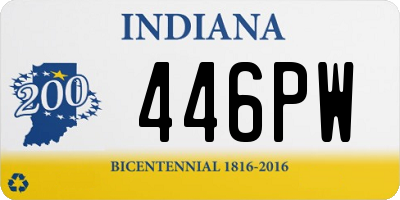 IN license plate 446PW