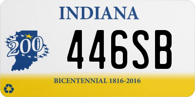 IN license plate 446SB