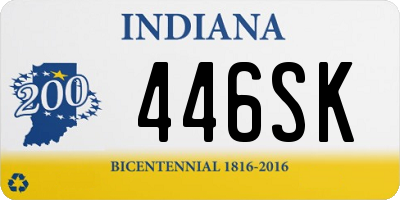 IN license plate 446SK