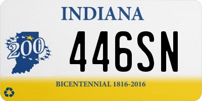 IN license plate 446SN