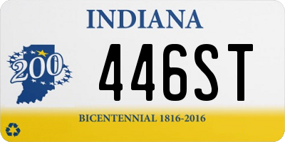 IN license plate 446ST